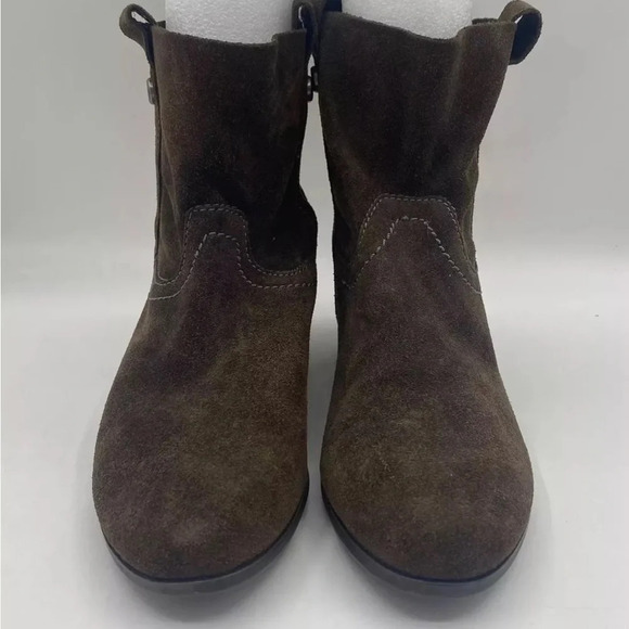 Frye and Co. Sarah Shortie Brown Suede Ankle Boots Booties Womens Size 7 (27) - Picture 3 of 8